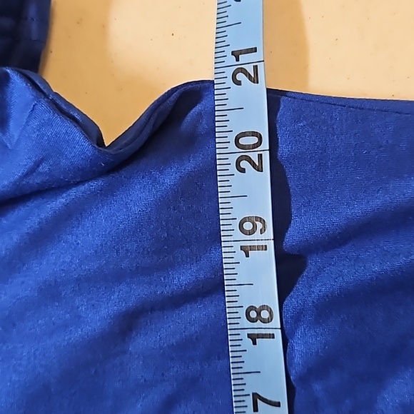 Emme Jordan Womens Plus Royal Blue Leopard Chic Shoes Tie Front Short Sleeve Top - Picture 11 of 12